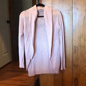 Euc rubbish dusty pink shawl collar cardigan
